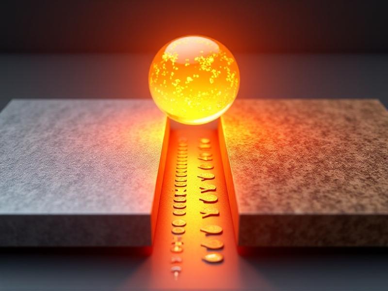 An illustration showing heat transfer through different substrate materials, with arrows indicating the direction of heat flow. The image contrasts high-conductivity metal substrates with low-conductivity wood substrates, emphasizing their impact on insulation performance.